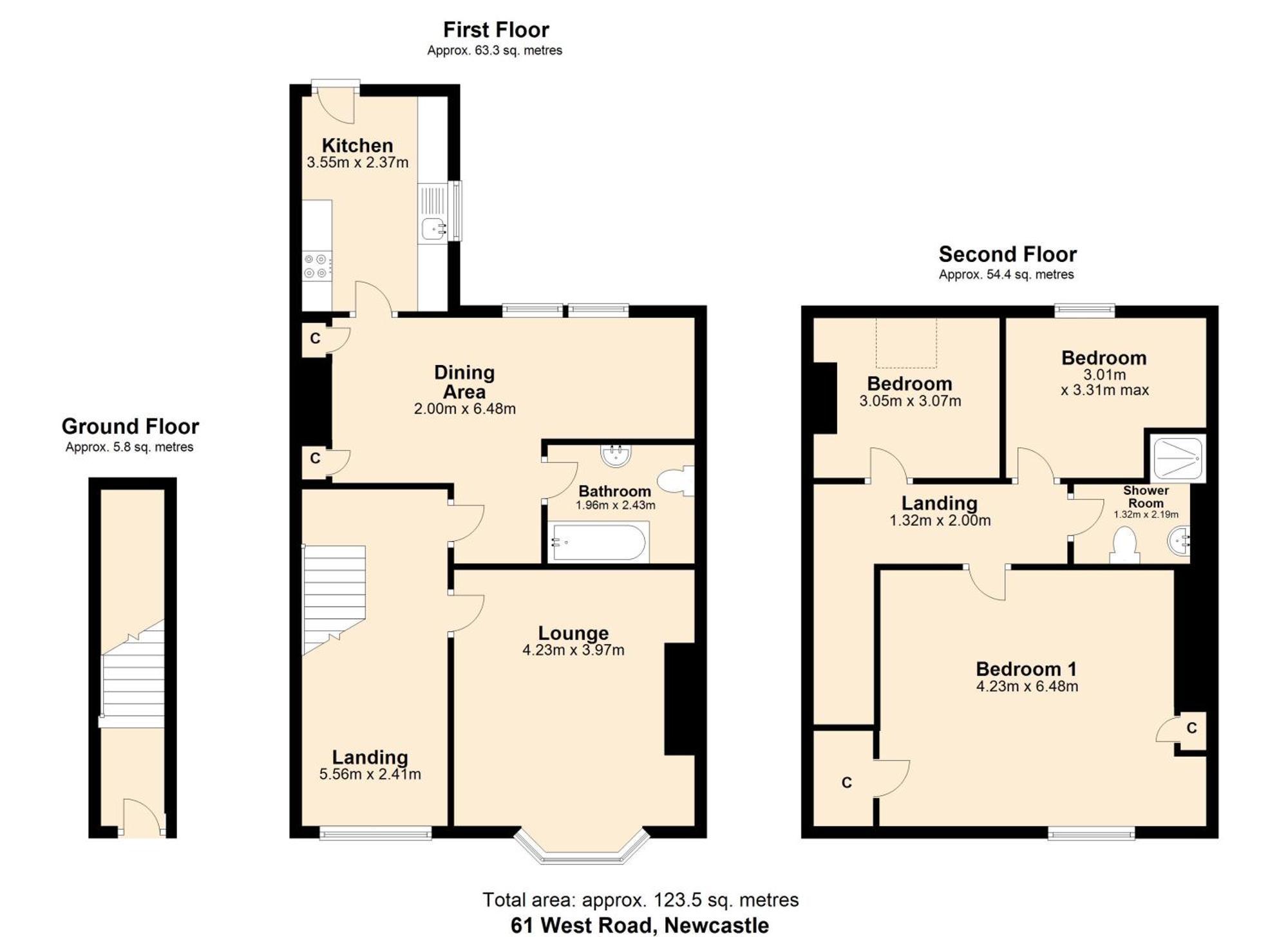 Hnfc - Spacious House W/ Essentials - 3b *